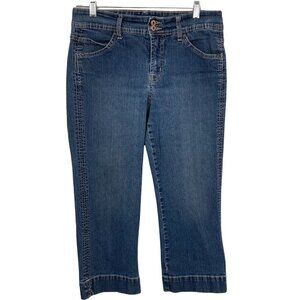Bandolinoblu Capris Denim Womens Size 8 Dark Wash stretch